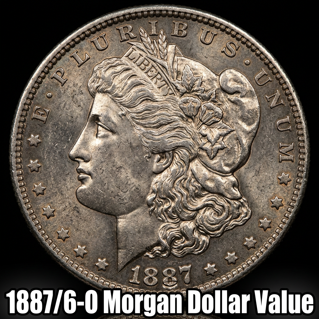 1887 6 O Overdate Morgan Silver Dollar Value and Rarity Guide