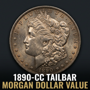 1890 CC Tailbar Morgan Silver Dollar Value and Rarity Guide