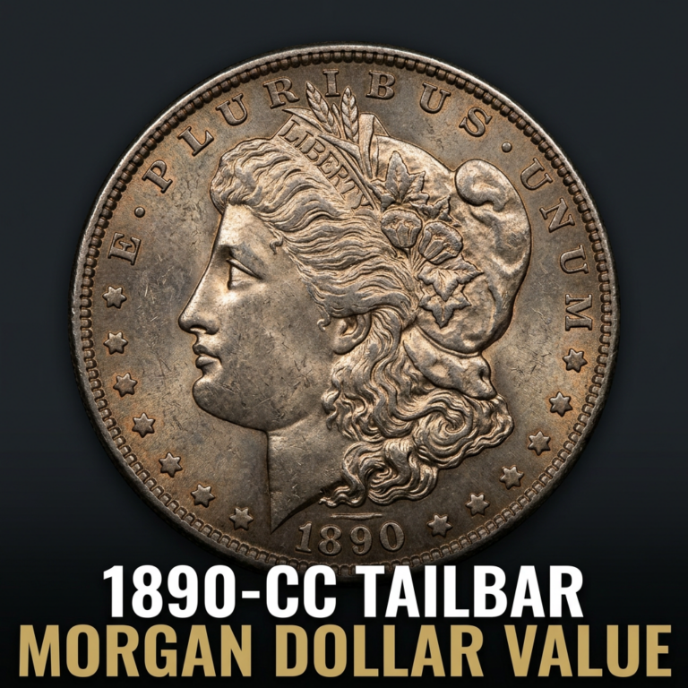 1890 CC Tailbar Morgan Silver Dollar Value and Rarity Guide