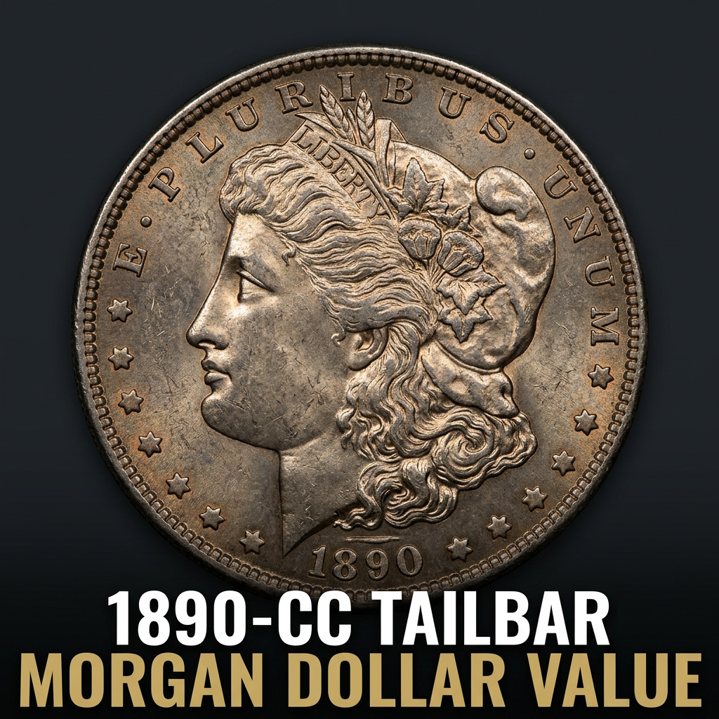 1890 CC Tailbar Morgan Silver Dollar Value and Rarity Guide