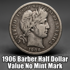 1906 Barber Half Dollar Value for Coins with No Mint Mark
