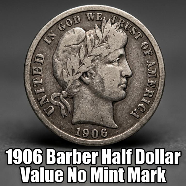 1906 Barber Half Dollar Value for Coins with No Mint Mark