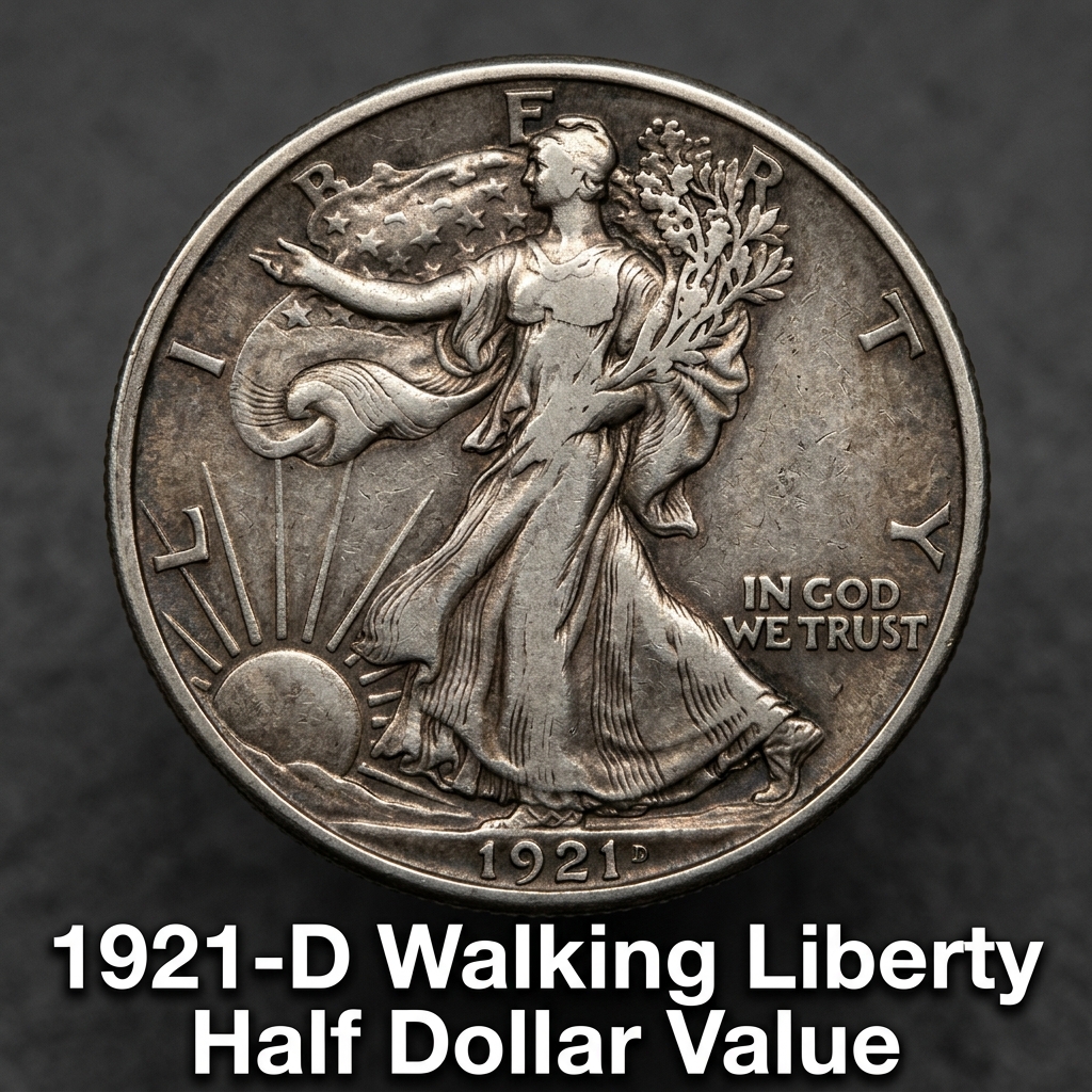 1921 D Walking Liberty Half Dollar Value and Price Guide for Collectors