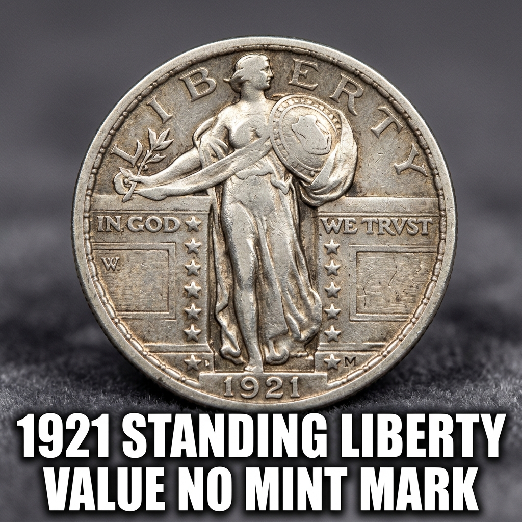1921 Standing Liberty Quarter Value and Identification Guide for No Mint Mark Coins