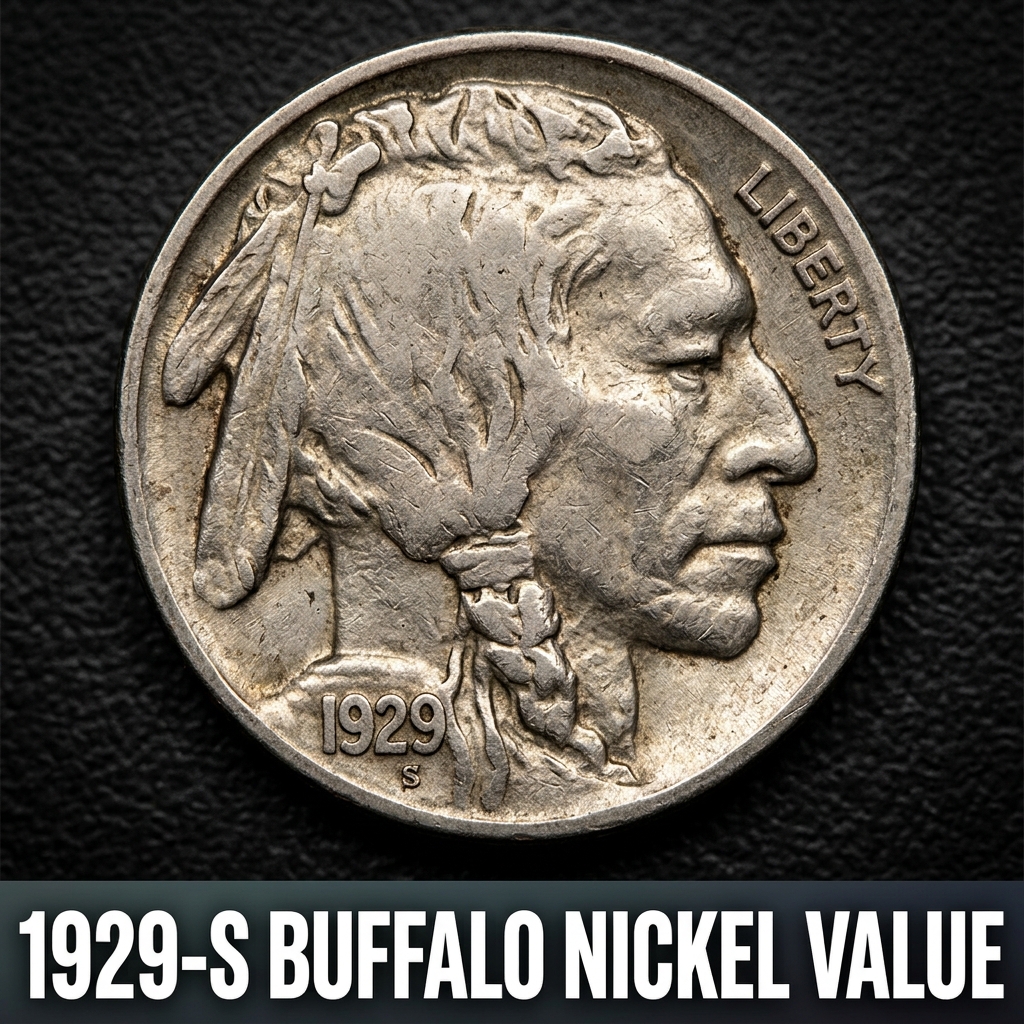 1929 S Buffalo Nickel Worth and Value Guide