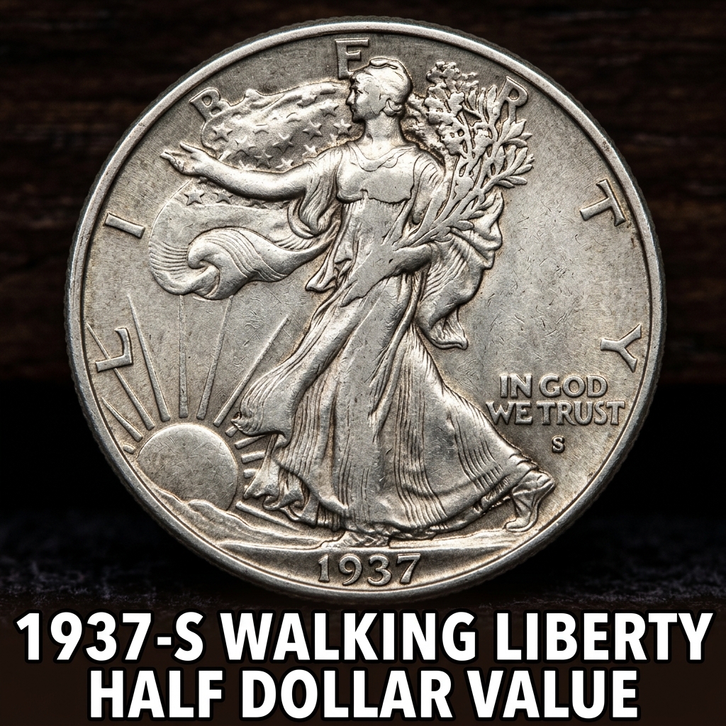1937 S Walking Liberty Half Dollar Value and Collector Price Guide