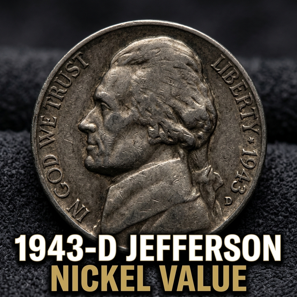 1943 D Jefferson Nickel Value and History of the Silver War Nickel