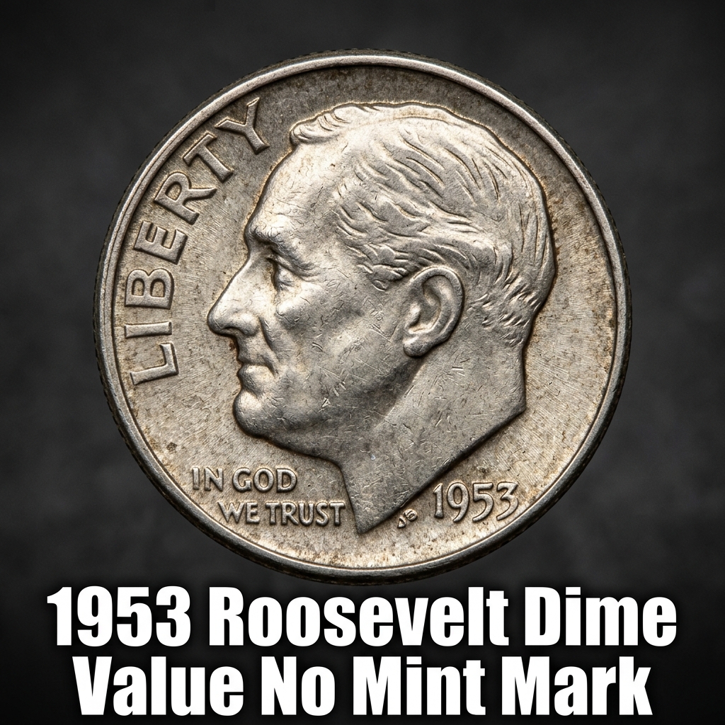 1953 Roosevelt Dime Value Guide and Market Prices for Coins with No Mint Mark