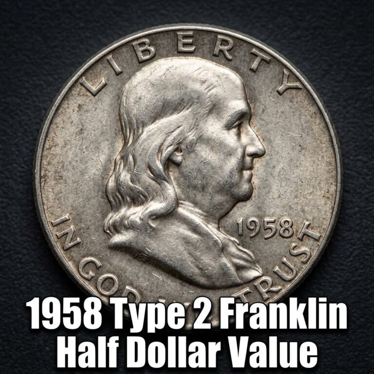 1958 Type 2 Franklin Half Dollar Value and Rarity Guide for Collectors