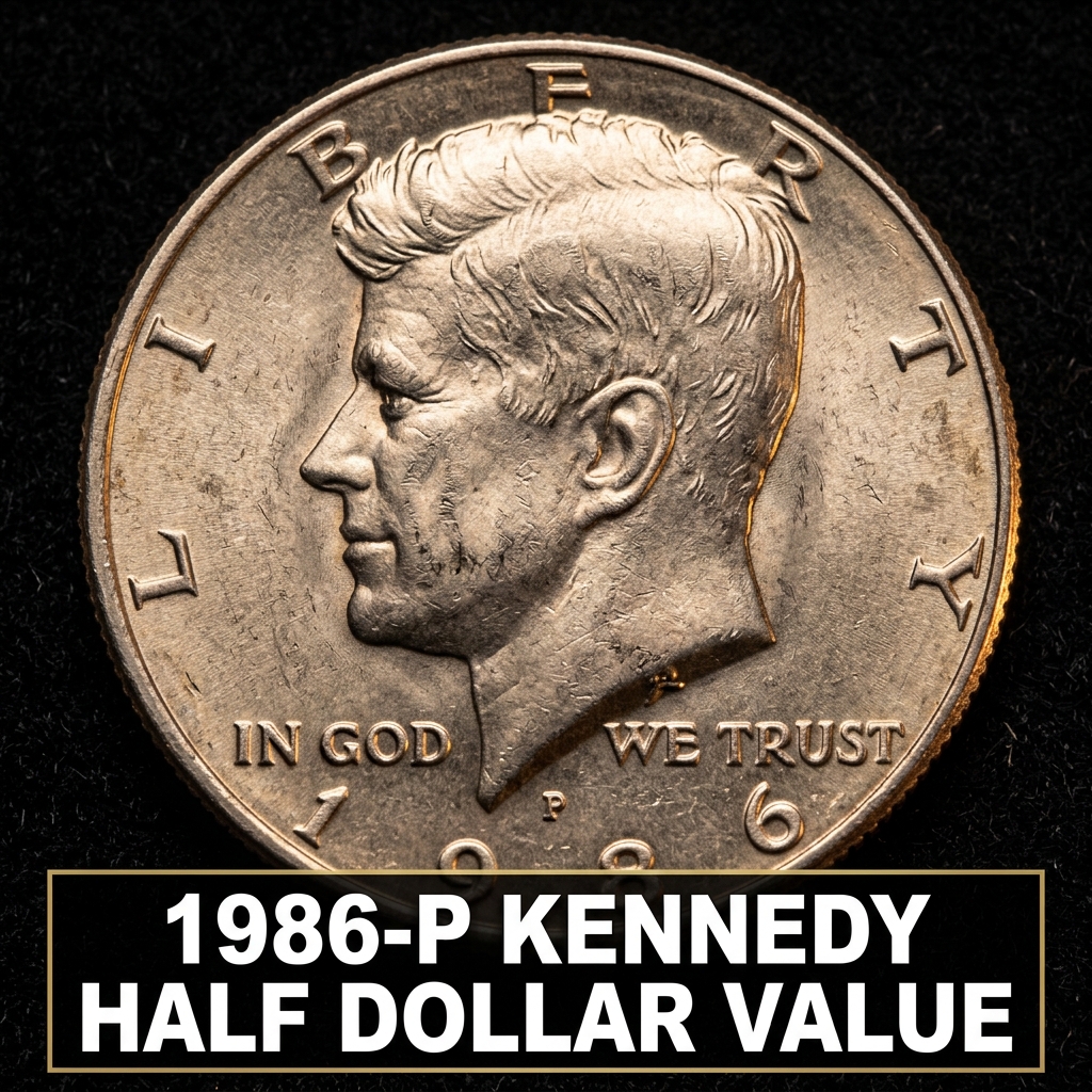 1986 P Kennedy Half Dollar Value and Price Guide for Collectors