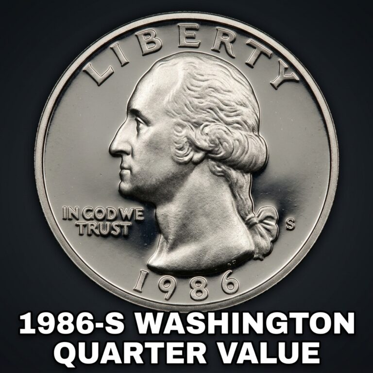 1986 S Washington Quarter Value Guide and Price Chart