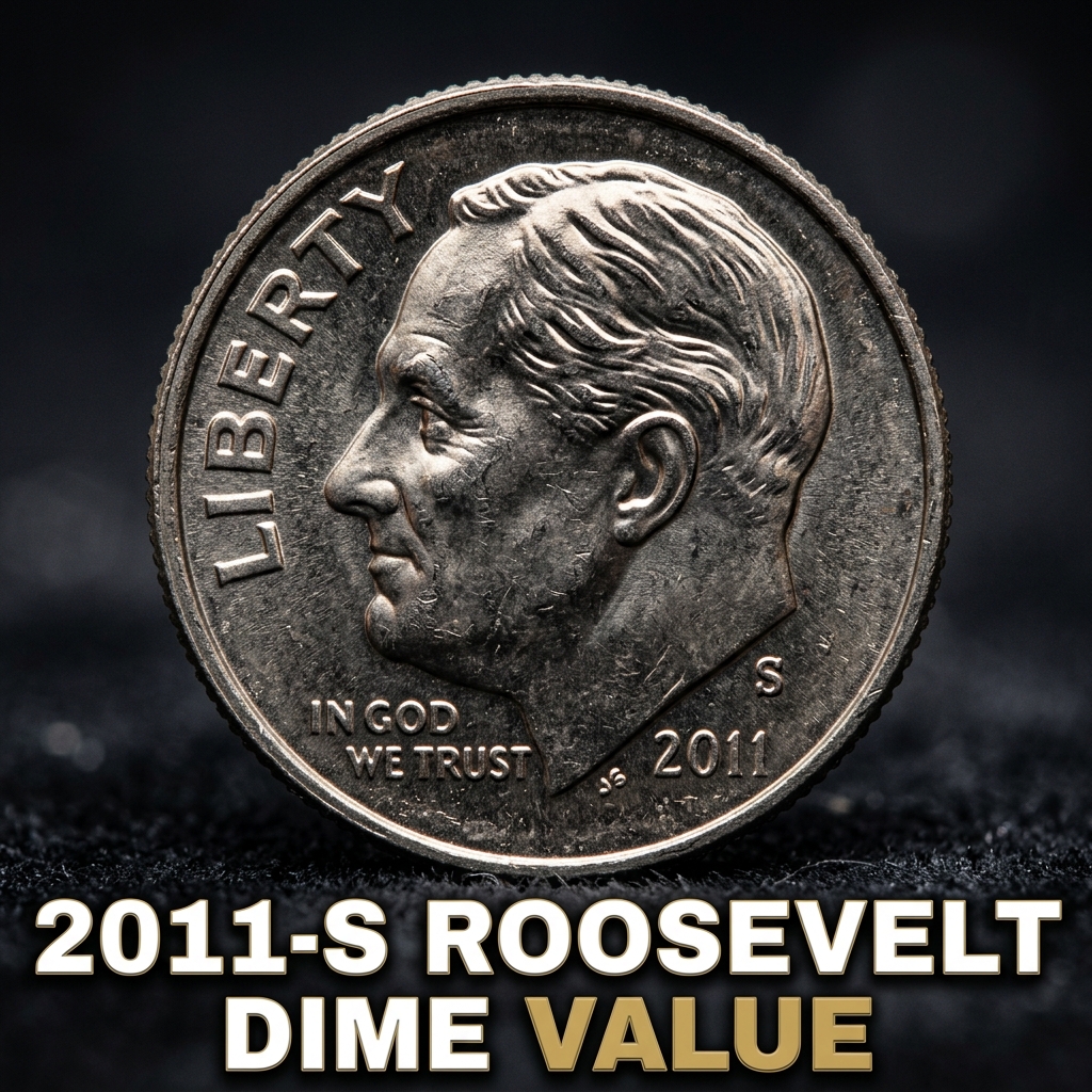 Find out how much your 2011 S Roosevelt Dime is worth today