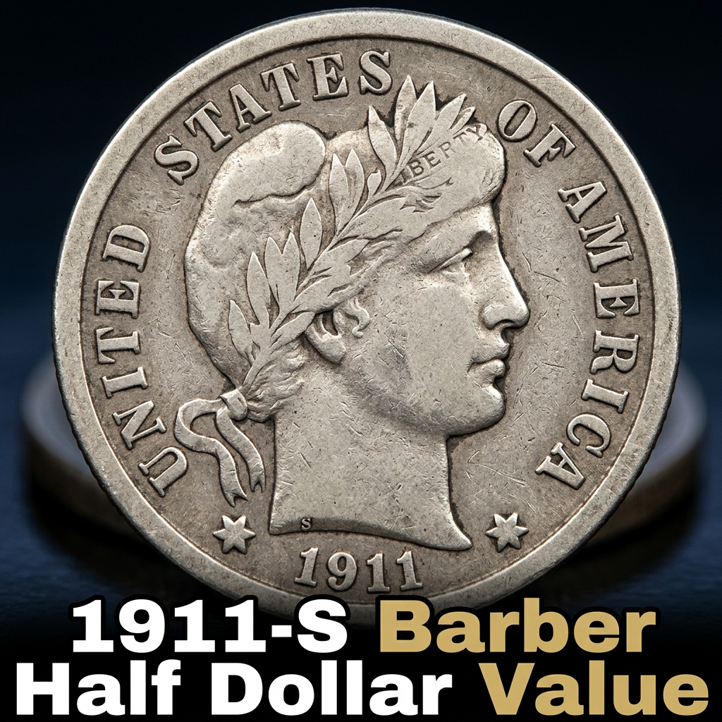 How Much is a 1911-S Barber Half Dollar Worth Today