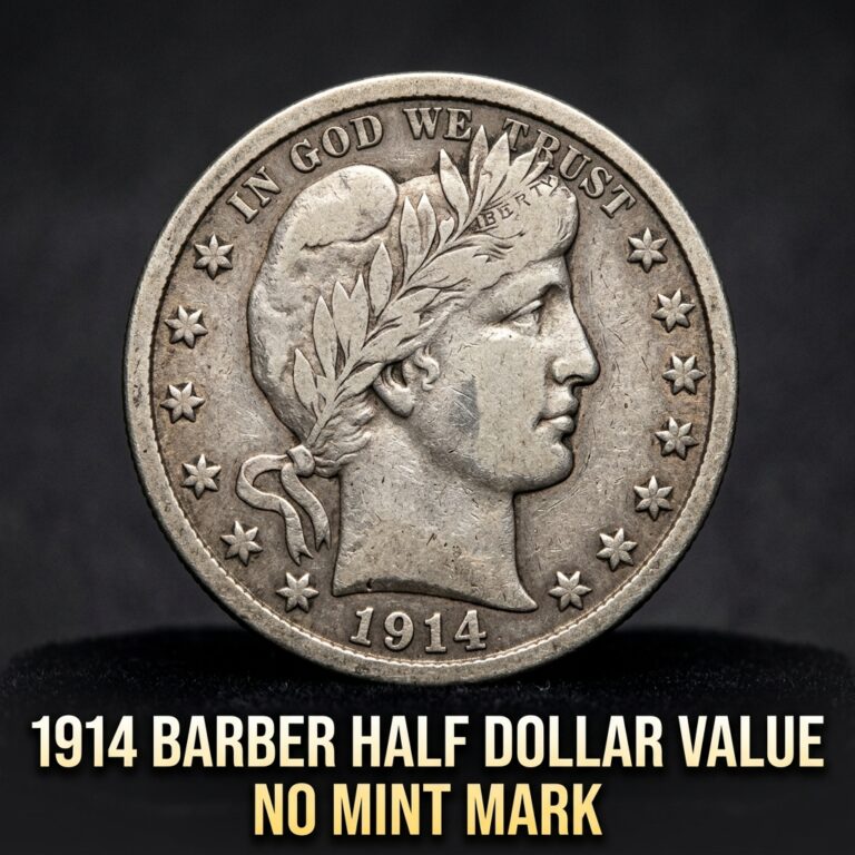 How Much is a 1914 Barber Half Dollar No Mint Mark Worth Today