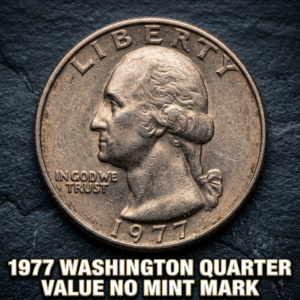 How much is a 1977 Washington Quarter with no mint mark worth today