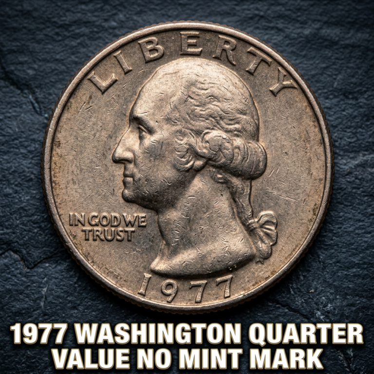How much is a 1977 Washington Quarter with no mint mark worth today