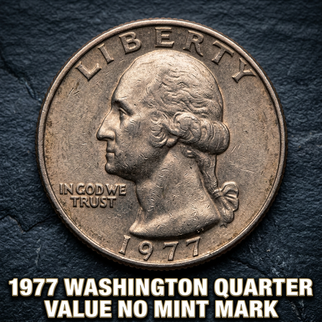 How much is a 1977 Washington Quarter with no mint mark worth today